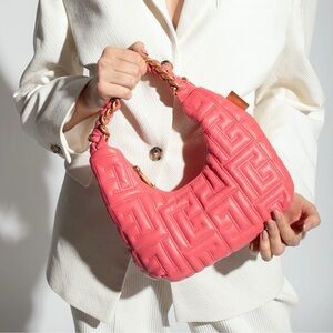 Balmain hot pink bag 💕 quilted pillow shoulder bag